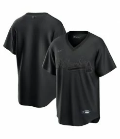 New 🌟 Nike Atlanta Braves Pitch Black Fashion Jersey 👏