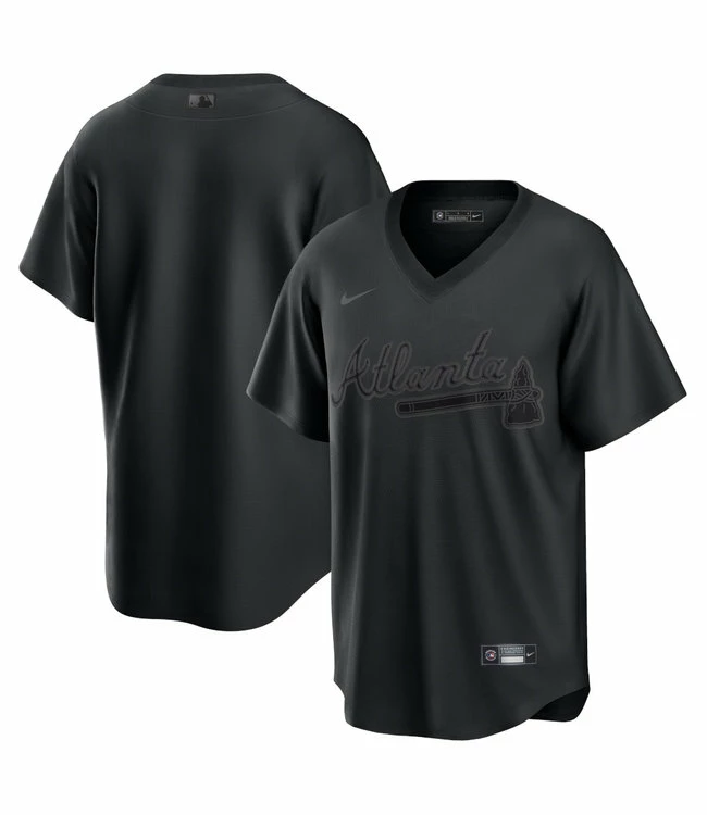 New ๐ Nike Atlanta Braves Pitch Black Fashion Jersey ๐ 3 New ๐ Nike Atlanta Braves Pitch Black Fashion Jersey ๐