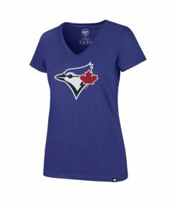 Coupon 🌟 47BRAND MLB Imprint Ultra Rival V-Neck Tee Toronto Blue Jays 👍